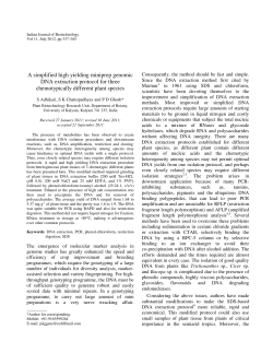 A simplified high yielding miniprep genomic DNA extraction