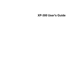 User`s Guide - XP-300