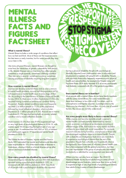 Mental illness facts and figures factsheet