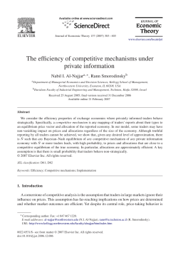 The efficiency of competitive mechanisms under private information