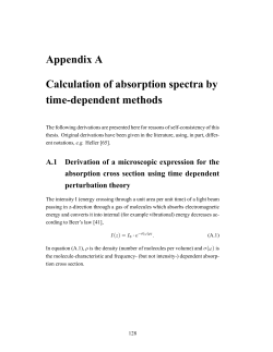 Appendix A Calculation of absorption spectra by - diss.fu