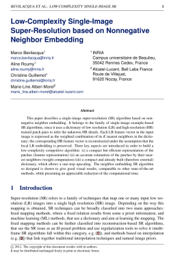 Low-Complexity Single-Image Super-Resolution based