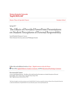 The Effects of Provided PowerPoint Presentations