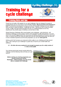 Training for a cycle challenge