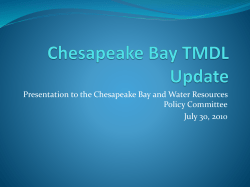 Chesapeake Bay TMDL Update