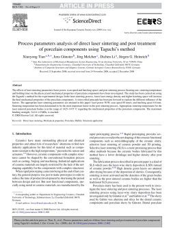 Process parameters analysis of direct laser sintering and post