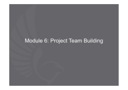Module 6: Project Team Building