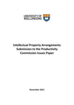 University of Wollongong - Productivity Commission