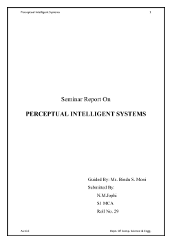 Perceptual Intelligence Seminar.doc