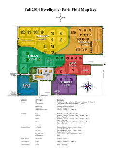 Fall 2014 Bevelhymer Park Field Map Key