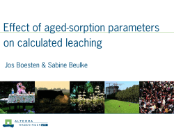 Characterization of aquatic agro-ecosystems and