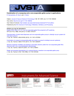 Combination of a cryopump and a non
