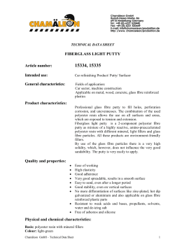 FIBERGLASS LIGHT PUTTY Article number