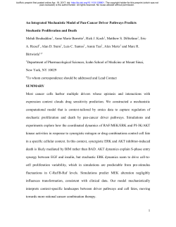 1 An Integrated Mechanistic Model of Pan-Cancer Driver