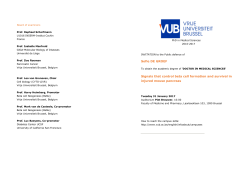 Sofie DE GROEF Signals that control beta cell formation and