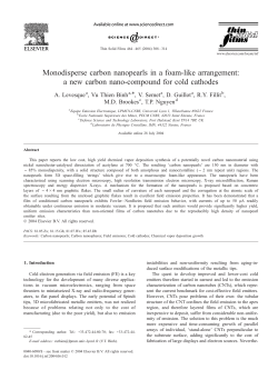 Monodisperse carbon nanopearls in a foam-like