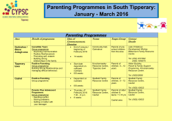 Parenting Programmes in South Tipperary