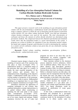 Modeling of a Gas-Absorption Packed Column for