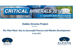 Dubbo Zirconia Project