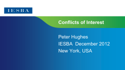 Conflicts of Interest - New York Dec 2012