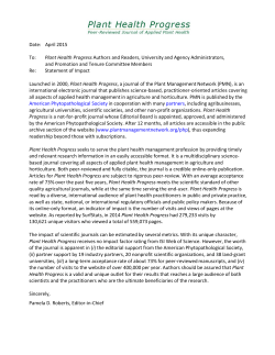 Impact Statement - Plant Management Network