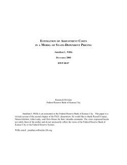 Estimation of Adjustment Costs in a Model of State