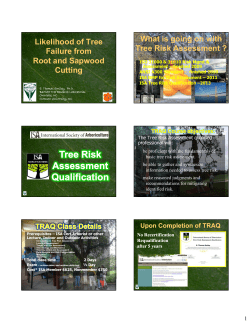 Likelihood of Tree Failure from Root and Sapwood C ttiung What is