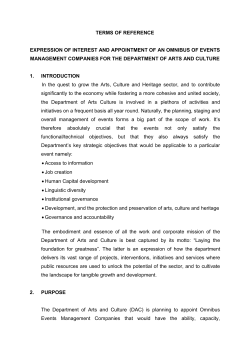 Terms of Reference - Department Of Arts and Culture