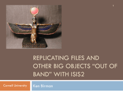 A Brief Introduction To High Assurance Cloud Computing With Isis2