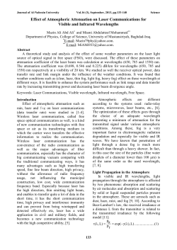 Effect of Atmospheric Attenuation on Laser Communications