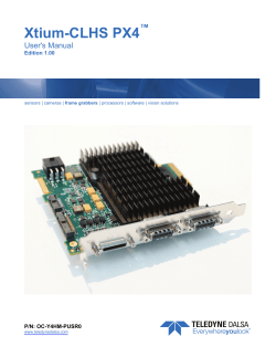 Xtium-CLHS PX4 Manual