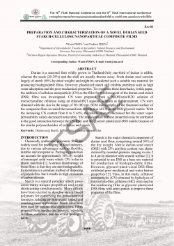 PREPARATION AND CHARACTERIZATION OF A NOVEL DURIAN