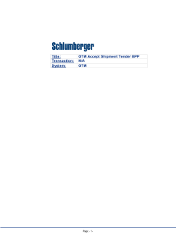 OTM Accept Shipment Tender BPP
