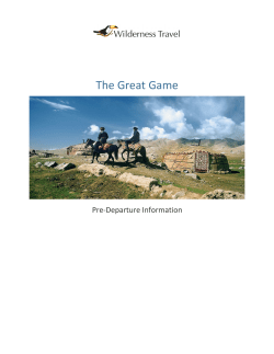 The Great Game - Wilderness Travel