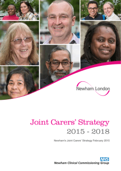 Joint Carers` Strategy 2015-18