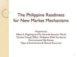 The Philippine Readiness for the New Market Mechanism