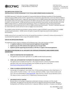 Continuation of ECFMG sponsorship to sit for an ABMS member