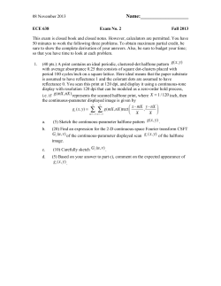 ECE 638 Exam No. 2 Fall 2013