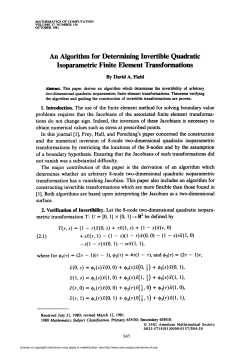 Isoparametric Finite Element Transformations