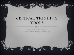 Critical Thinking tools - St. Petersburg College