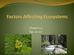 Factors Affecting Ecosystems