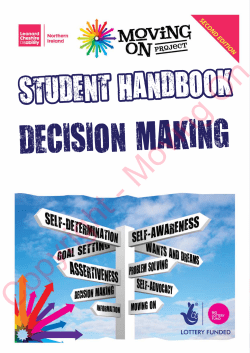 Decision Making - Moving On Project