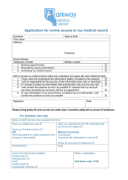 Patient Online registration form