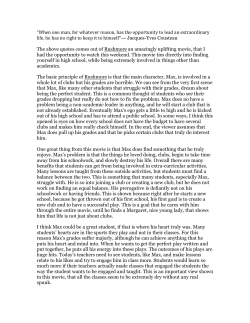 film reveiw of Rushmore