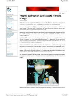 Plasma gasification burns waste to create energy