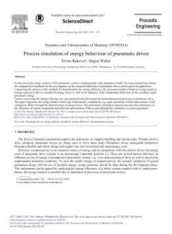 Process Simulation of Energy Behaviour of Pneumatic Drives