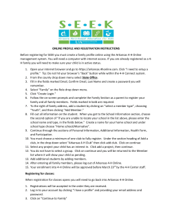 SEEK Online Registration Instructions