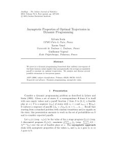 Asymptotic Properties of Optimal Trajectories in Dynamic