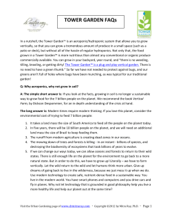 Tower Garden FAQs
