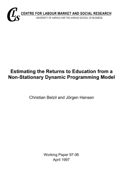 Estimating the Returns to Education from a Non Stationary Dynamic